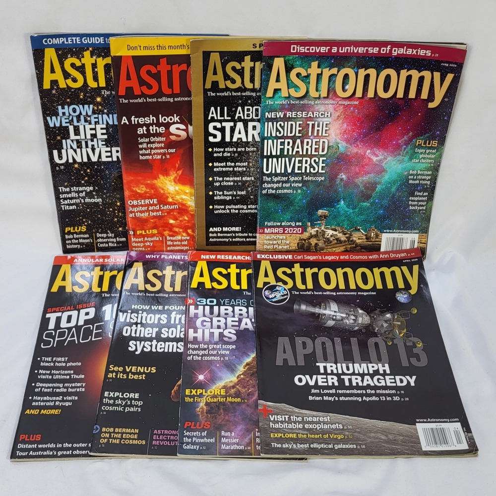 Astronomy Magazine 2020 Lot 8 Issues Apollo 13 Black Hole Solar Eclipse Space